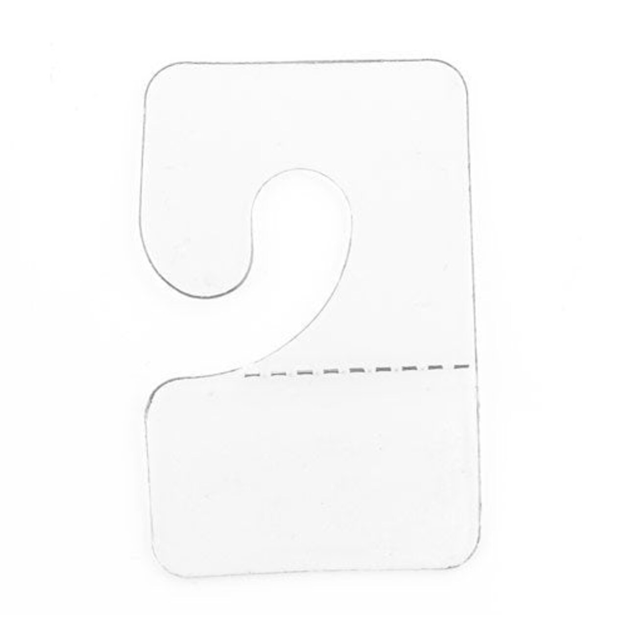 Clear Hook Hang Tabs Slatwall Adhesive Hangers J-Hook Folding Tab for Store Retail Display (Pack of 100)
